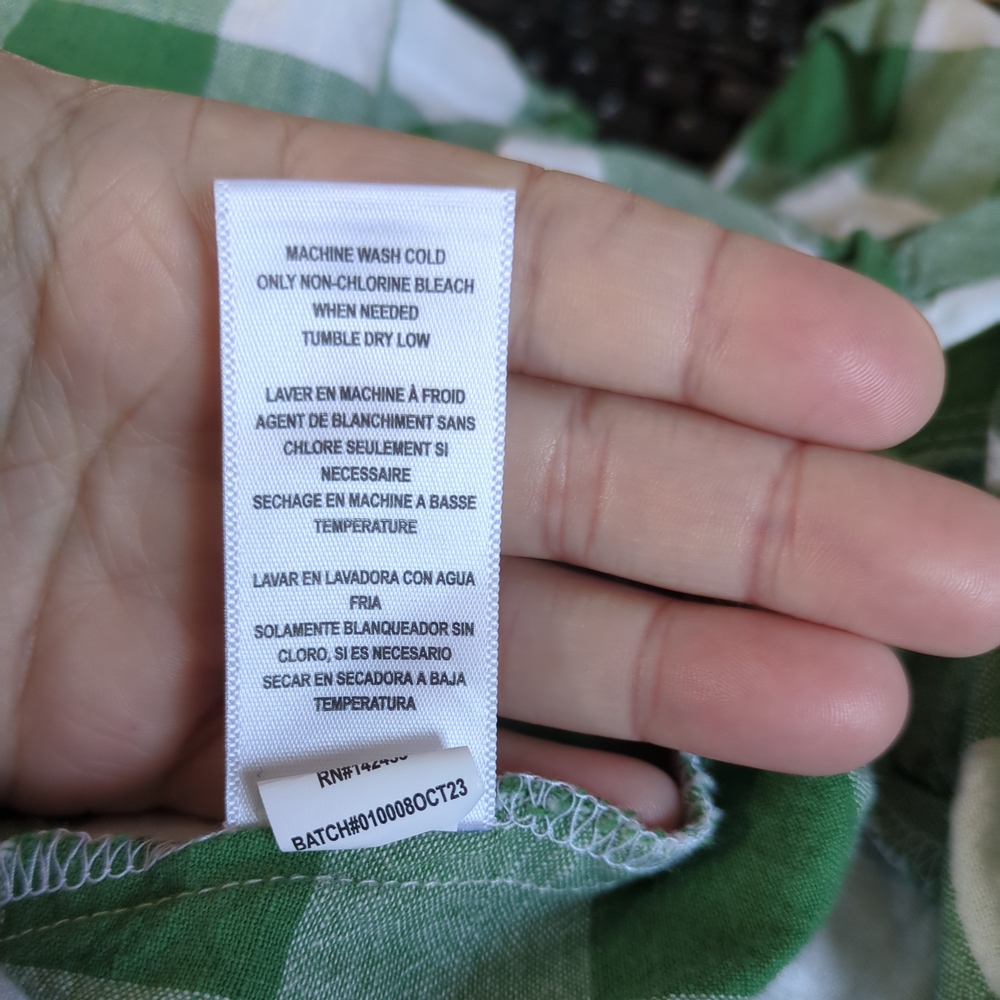 RuffleButts Long Sleeve Smocked Ruffle Hem Dress‎ Green White Plaid Size 4T - Picture 8 of 8
